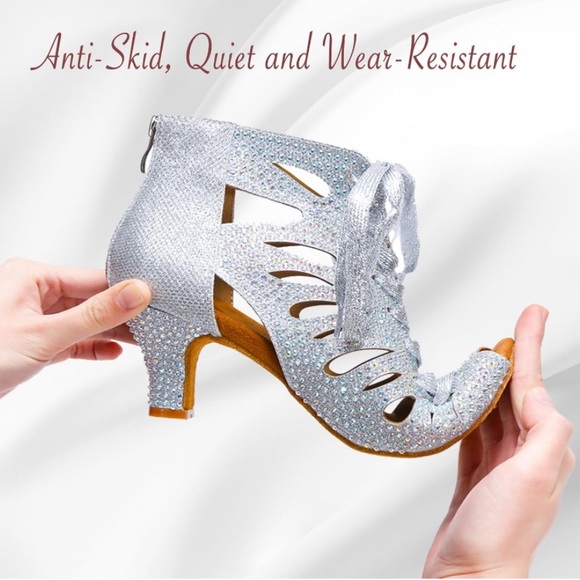 Ballroom Dance Shoes for Social Dancer Beginner Size 11 - Picture 2 of 11